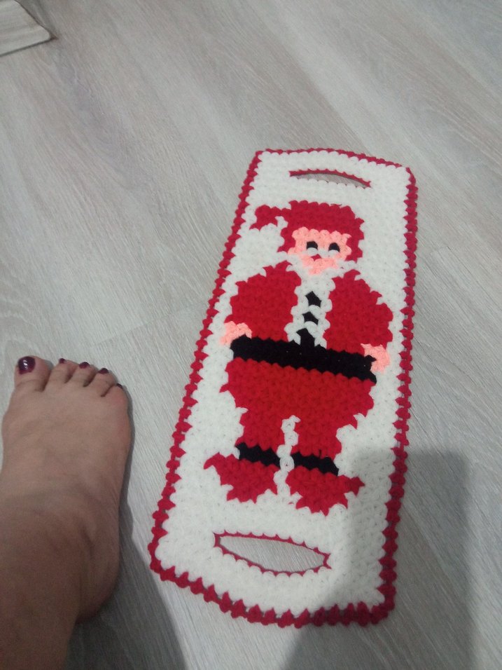 Renkli Noel Baba Desenli Banyo Süngeri - Görsel 4