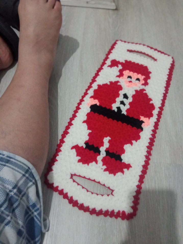 Renkli Noel Baba Desenli Banyo Süngeri - Görsel 3