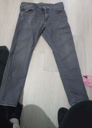 Gri Regular Fit Erkek Kot Pantolon - Görsel 2