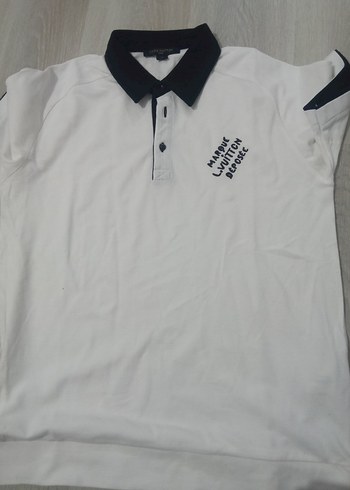 Erkek Beyaz Siyah Yakalı Polo Tişört - Görsel 2