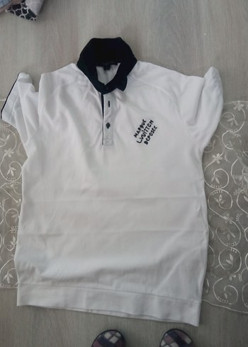 Erkek Beyaz Düğmeli Polo Tişört - Görsel 4