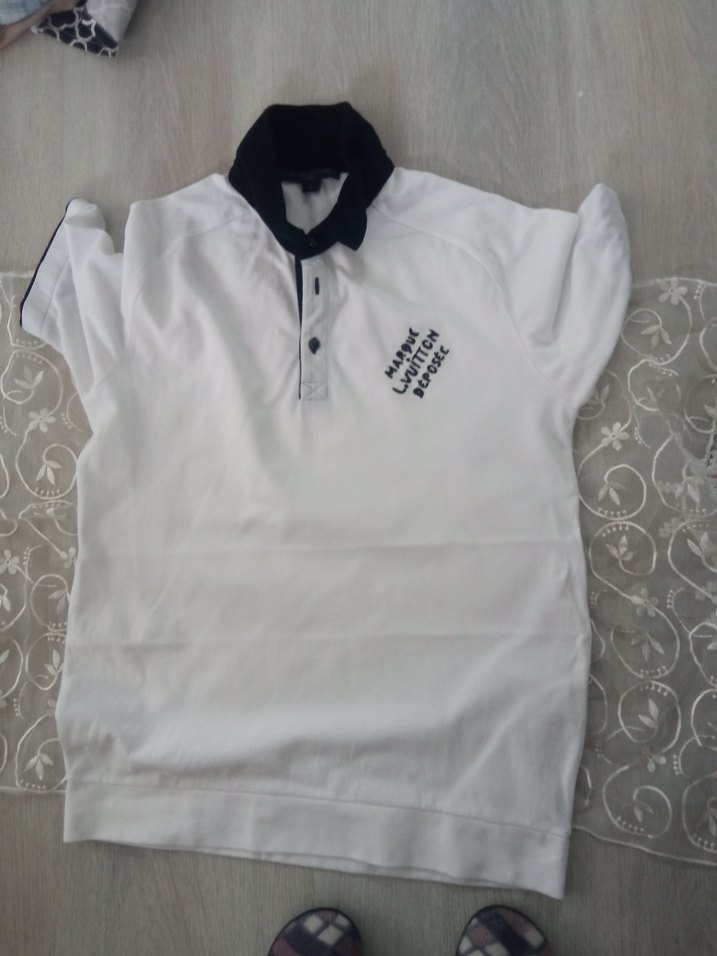 Erkek Beyaz Düğmeli Polo Tişört - Görsel 4