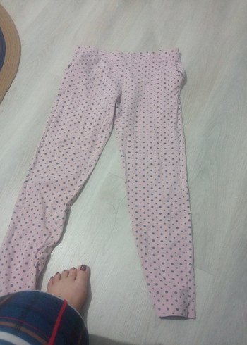 Pembe Puantiyeli Kız Tayt - Görsel 5