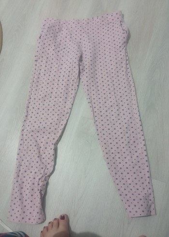 Pembe Puantiyeli Kız Tayt - Görsel 4