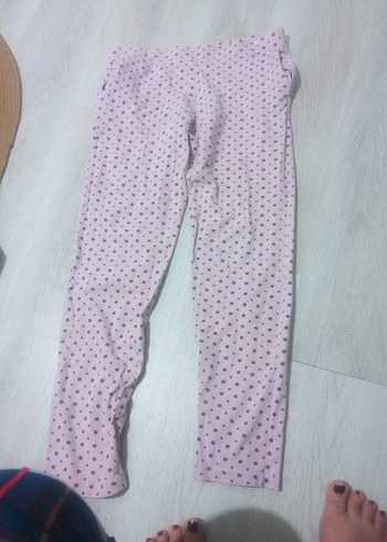 Pembe Puantiyeli Kız Tayt - Görsel 3