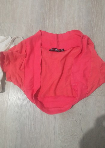 Kız Çocuk Pembe Kolsuz Bolero - Görsel 2