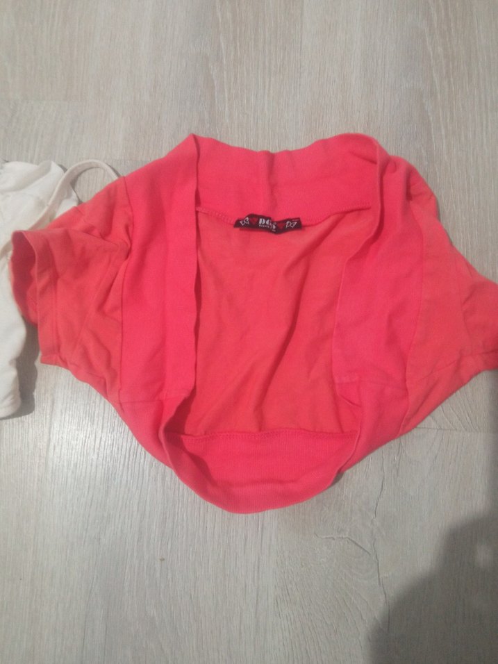 Kız Çocuk Pembe Kolsuz Bolero - Görsel 2