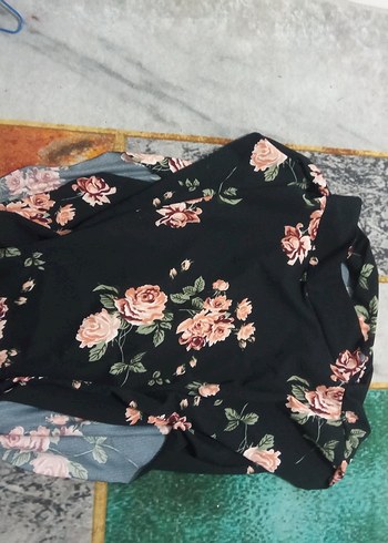 Bohem Pembe Desenli Midi Hamile Eteği - Görsel 5