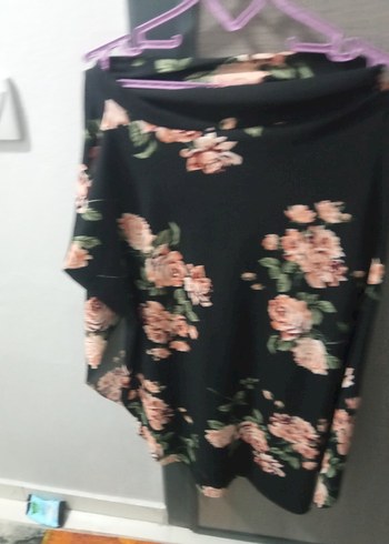 Bohem Pembe Desenli Midi Hamile Eteği - Görsel 2