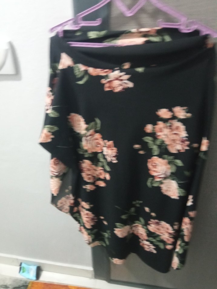 Bohem Pembe Desenli Midi Hamile Eteği - Görsel 2