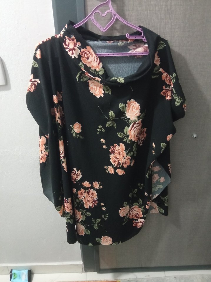 Bohem Pembe Desenli Midi Hamile Eteği - Görsel 3