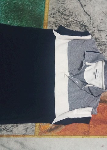 Gri Renkli Düğmeli Kolsuz Polo Tişört - Görsel 4