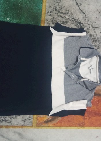 Gri Renkli Düğmeli Kolsuz Polo Tişört - Görsel 5