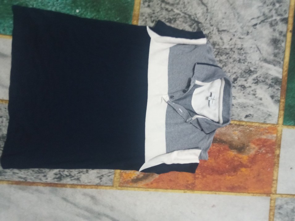 Gri Renkli Düğmeli Kolsuz Polo Tişört - Görsel 2