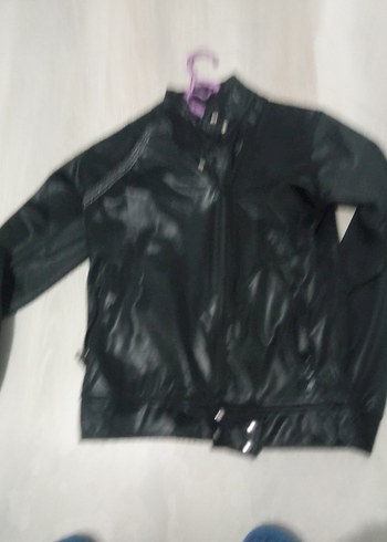 Kadın Siyah Deri Kemerli Ceket erkekte olur - Görsel 8