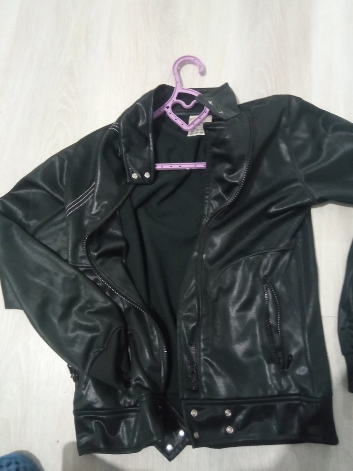 Kadın Siyah Deri Kemerli Ceket erkekte olur - Görsel 3