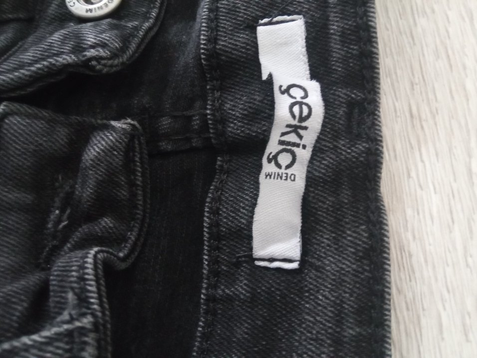 Düğmeli Siyah Erkek Denim Jean - Görsel 4