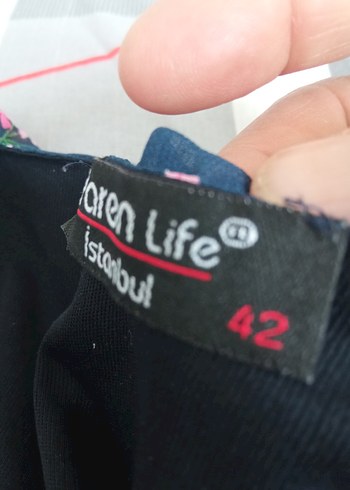 Çiçek Desenli Uzun Straplez Bohem Elbise - Görsel 3