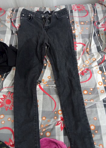 32 Beden Mavi Vintage Biker Erkek Rozeti