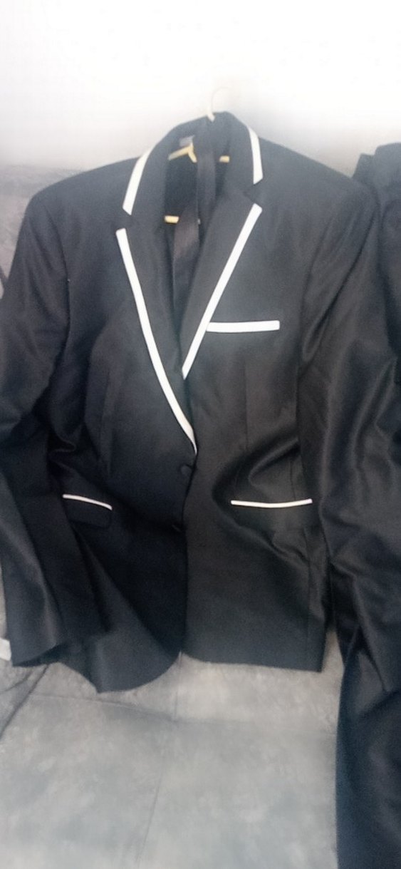 Drapeli Siyah Uzun Tuxedo Ceket  damatlık - Görsel 2