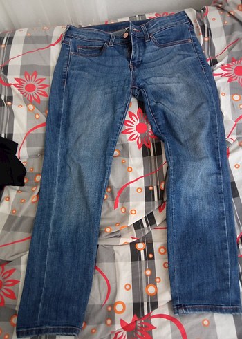 Renkli Bağcıklı Salaş Kadın Denim Pantolon