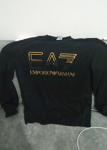 Emporio Armani Siyah Baskılı Sweatshirt