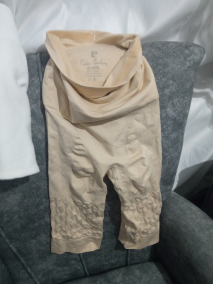 Bej Keten Drapeli Hamile Pantolonu - Görsel 2