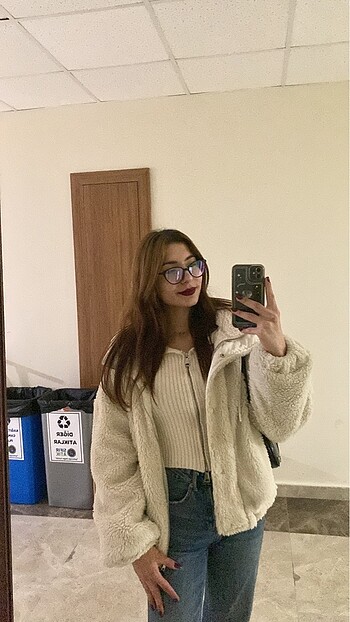 m Beden Peluş Ceket