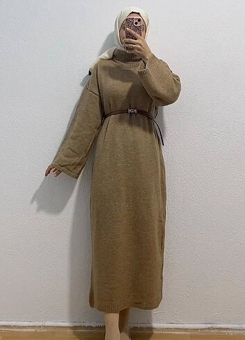 Uzun elbise balıkçı yaka