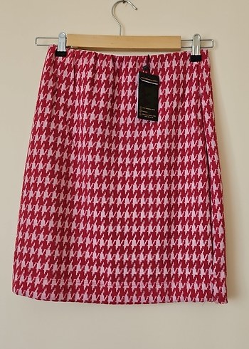 Renkli Desenli Kadın Mini Etek - Görsel 5