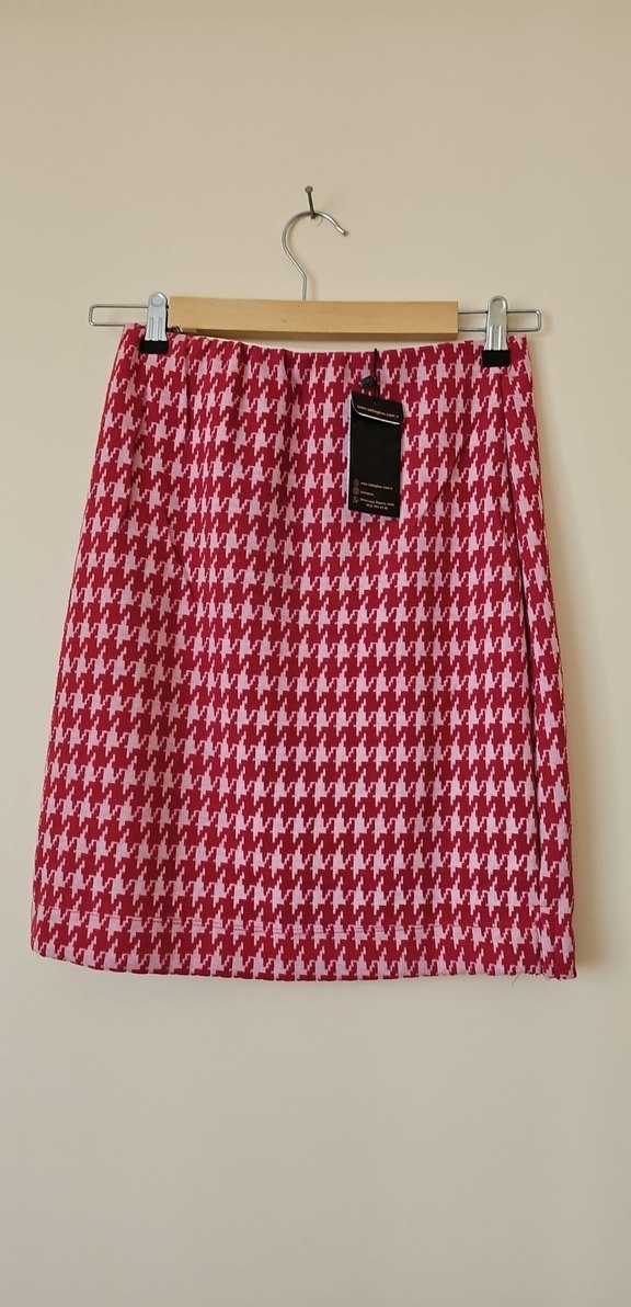 Renkli Desenli Kadın Mini Etek - Görsel 5