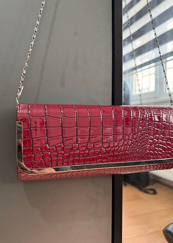 Beden bordo Renk clutch cherry çanta