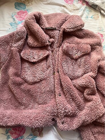 pembe peluş ceket