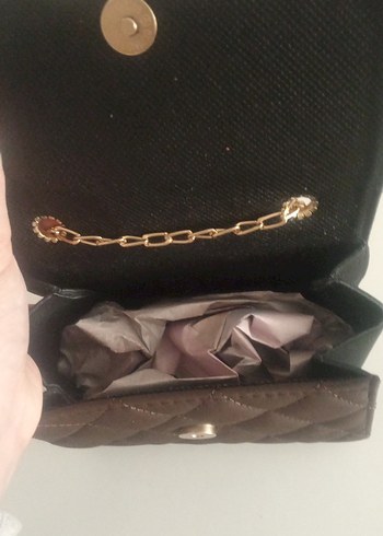 Kahverengi Deri Tokalı Yılan Desenli Kadın Çanta - Görsel 2