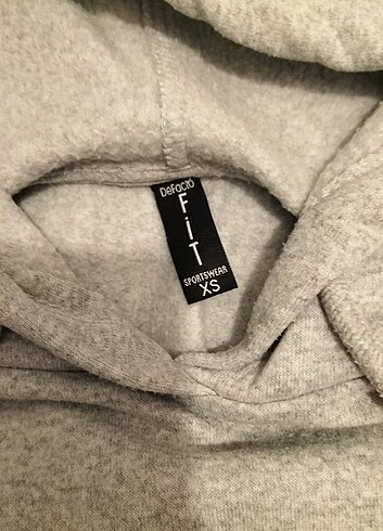 xs Beden gri Renk kapusonlu sweatshirt 