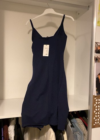 Lacivert Kısa Abiye Elbise - Görsel 2