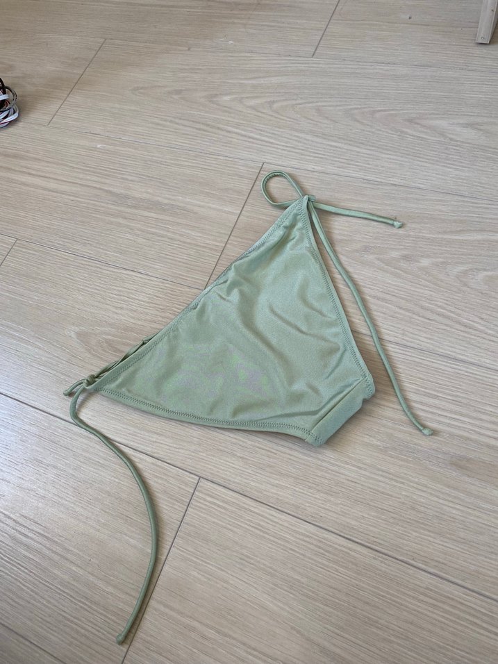 Peri yeşili Bağcıklı Kadın Bikini Altı - Görsel 4