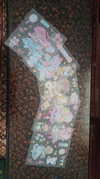 Diğer 5 adet şeffaf kawayili sticker