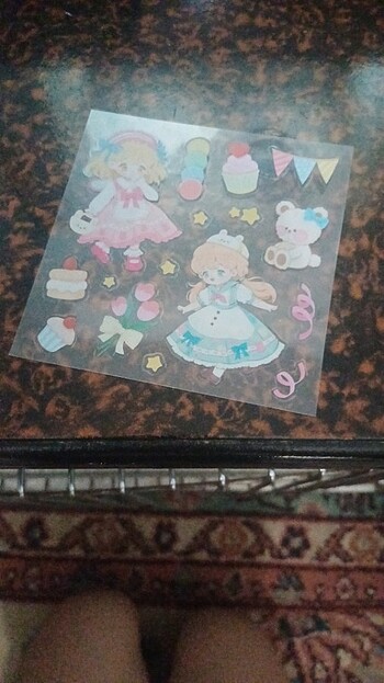 diğer Beden 5 adet şeffaf kawayili sticker
