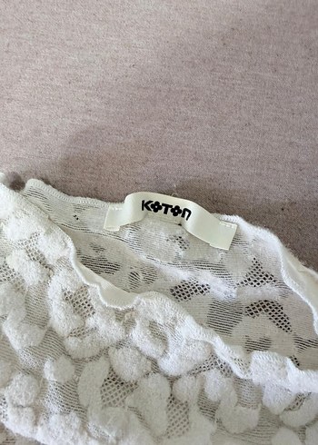 Koton Nakışlı Krem bluz triko - Görsel 2