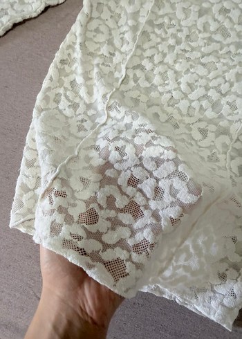 Koton Nakışlı Krem bluz triko - Görsel 5