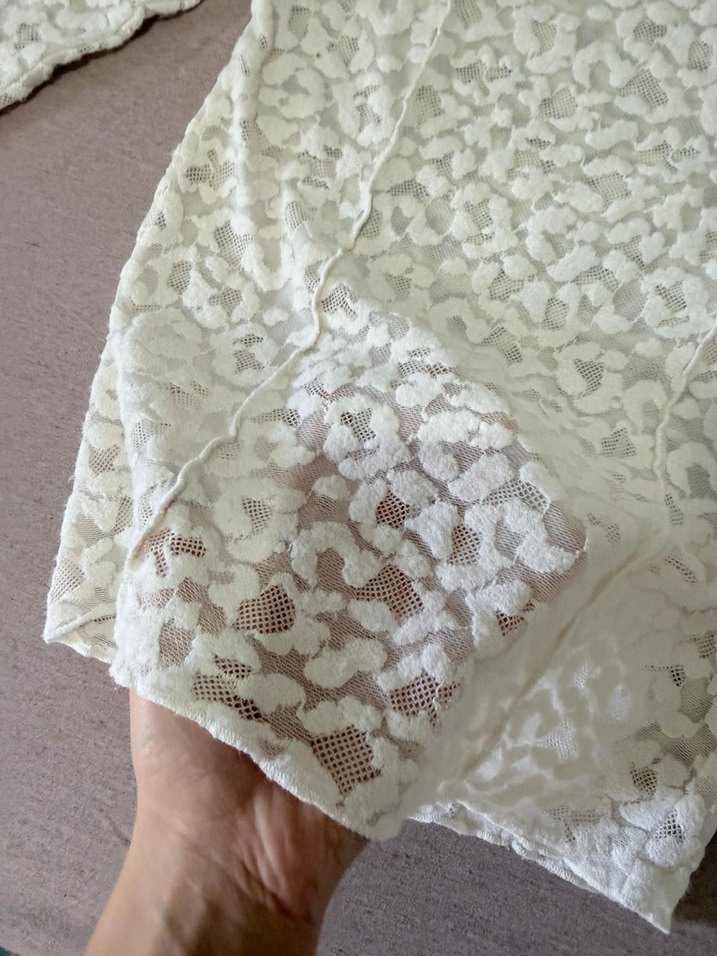 Koton Nakışlı Krem bluz triko - Görsel 5