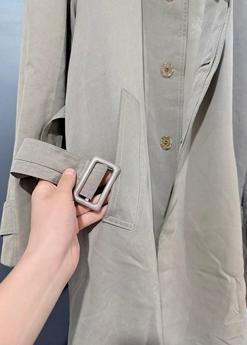 Bej Uzun Kemerli erkek Trençkot - Görsel 3