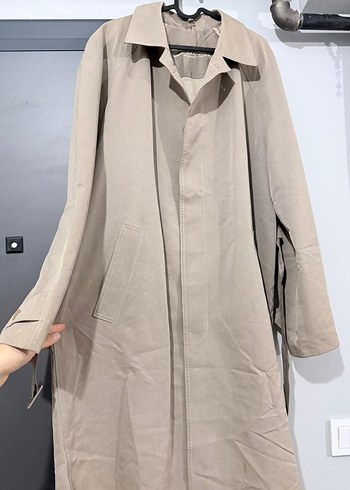 Bej Uzun Kemerli erkek Trençkot - Görsel 2