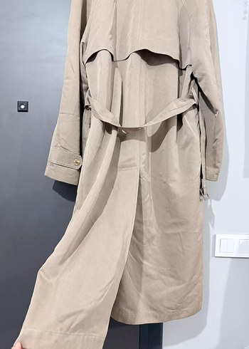 Bej Uzun Kemerli erkek Trençkot - Görsel 4