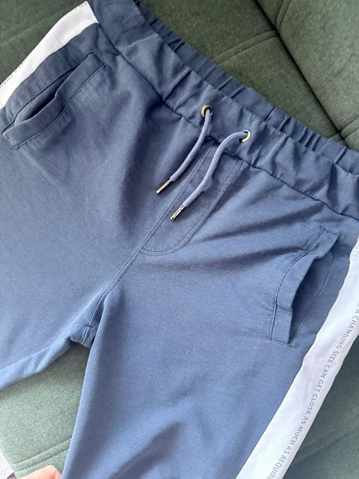 Mavi Pamuklu Erkek Eşofman Altı - Görsel 2