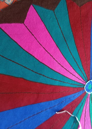 Canlı Renkli Batik Desenli vintage paspas - Görsel 4