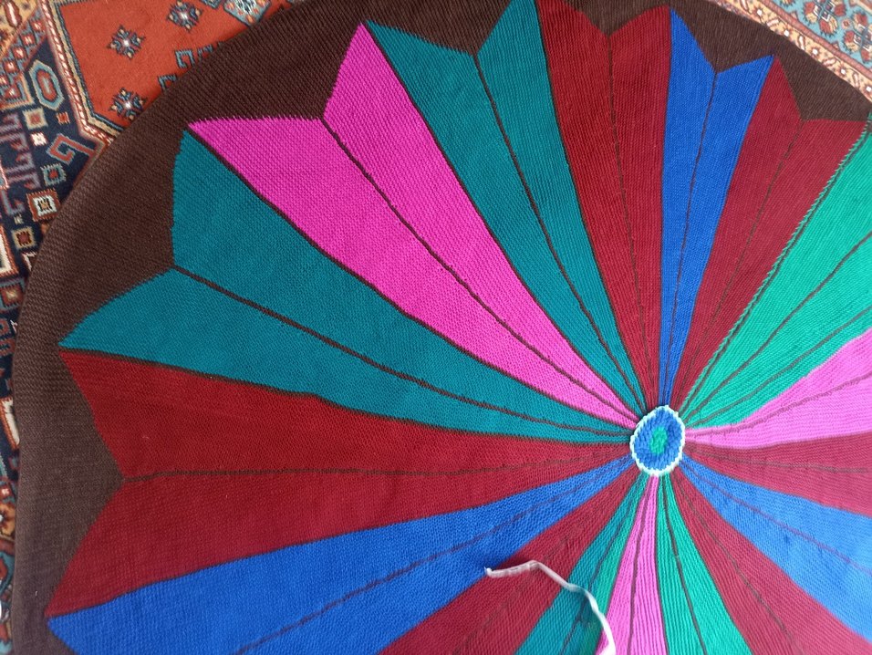 Canlı Renkli Batik Desenli vintage paspas - Görsel 4