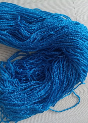 El yapımı mavi örgü ipliği - Görsel 2