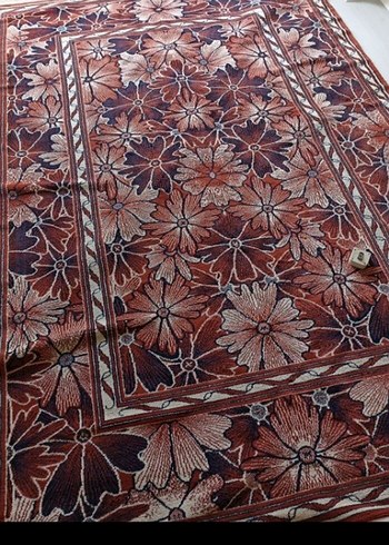 Bordo İşlemeli Geleneksel Halı - Görsel 2